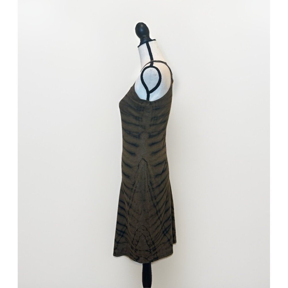 Raquel Allegra Dress Women’s Size 1 (Medium) Brown Tie Dye Point Sleeveless Midi - Picture 3 of 13